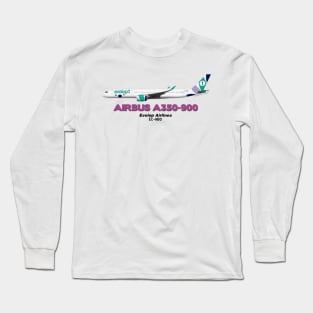 Airbus A350-900 - Evelop Airlines Long Sleeve T-Shirt